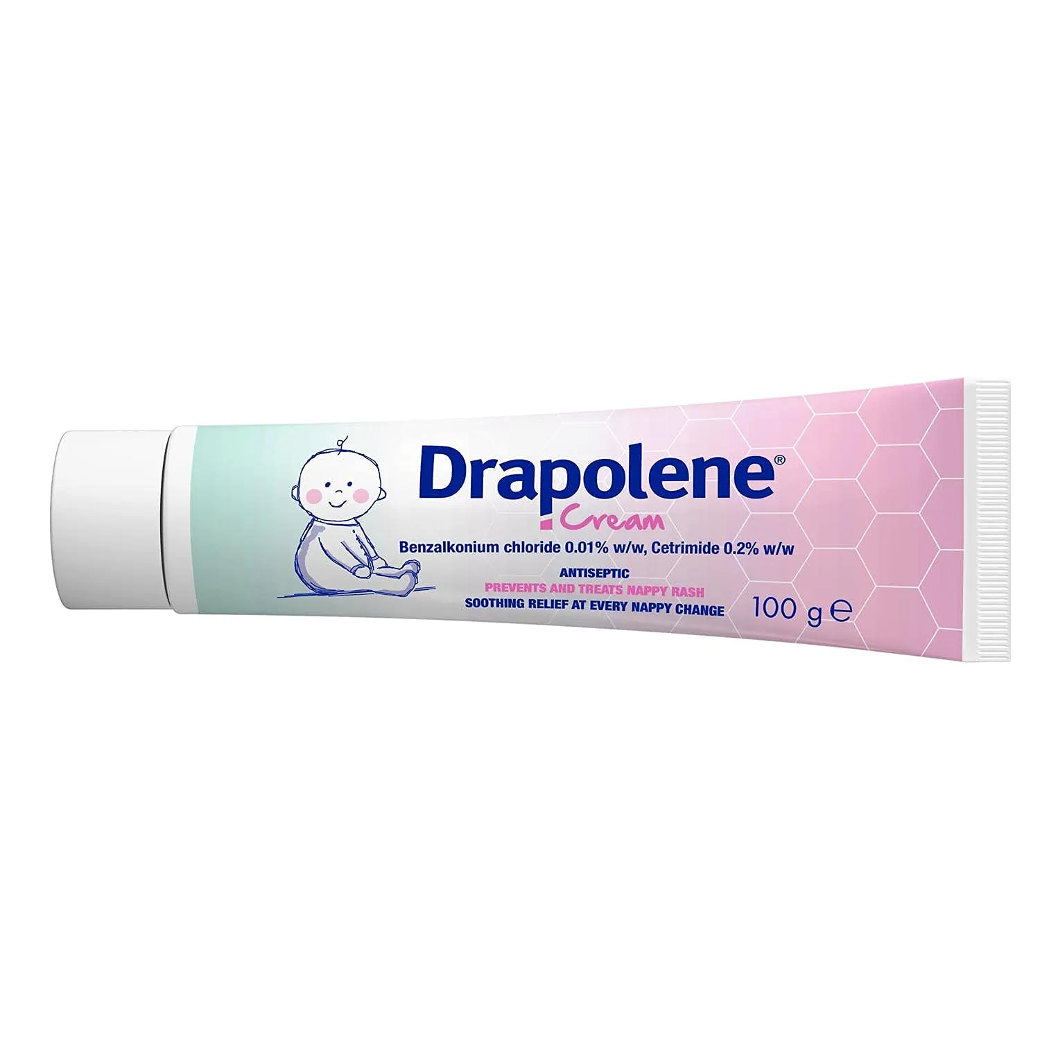 2 x Drapolene® Cream 100g Tube | Prevents and Treats Nappy Rash | Soothes and Protects Baby's Bottom from Newborn Onwards