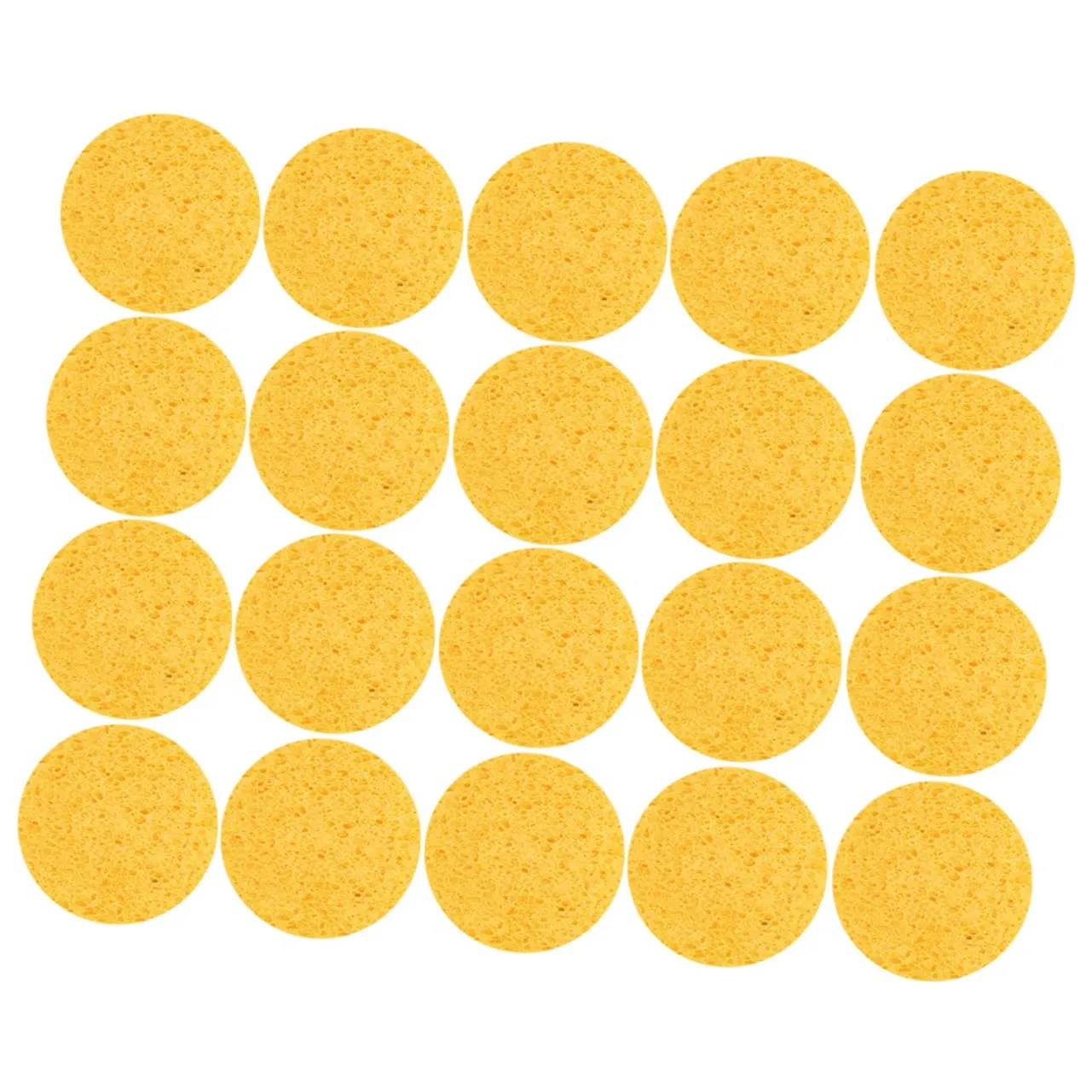 20Pcs Makeup Sponges Facial Cleaning Pulp Sponges for Gentle Exfoliation Soft Absorbent Cellulose Powder for Daily Use and Travel