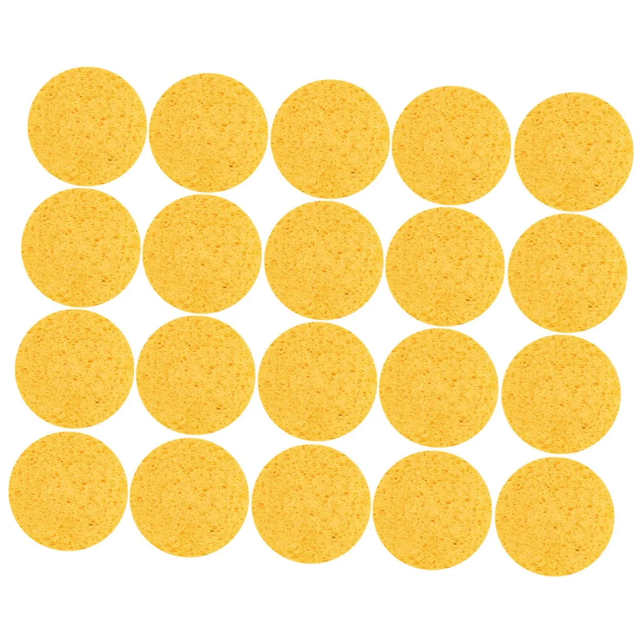 20pcs Natural Cellulose Sponge Powder Puff for Makeup Removal Soft Facial Cleaning Sponges Bright Colors for Daily Use and Travel present for Women Men