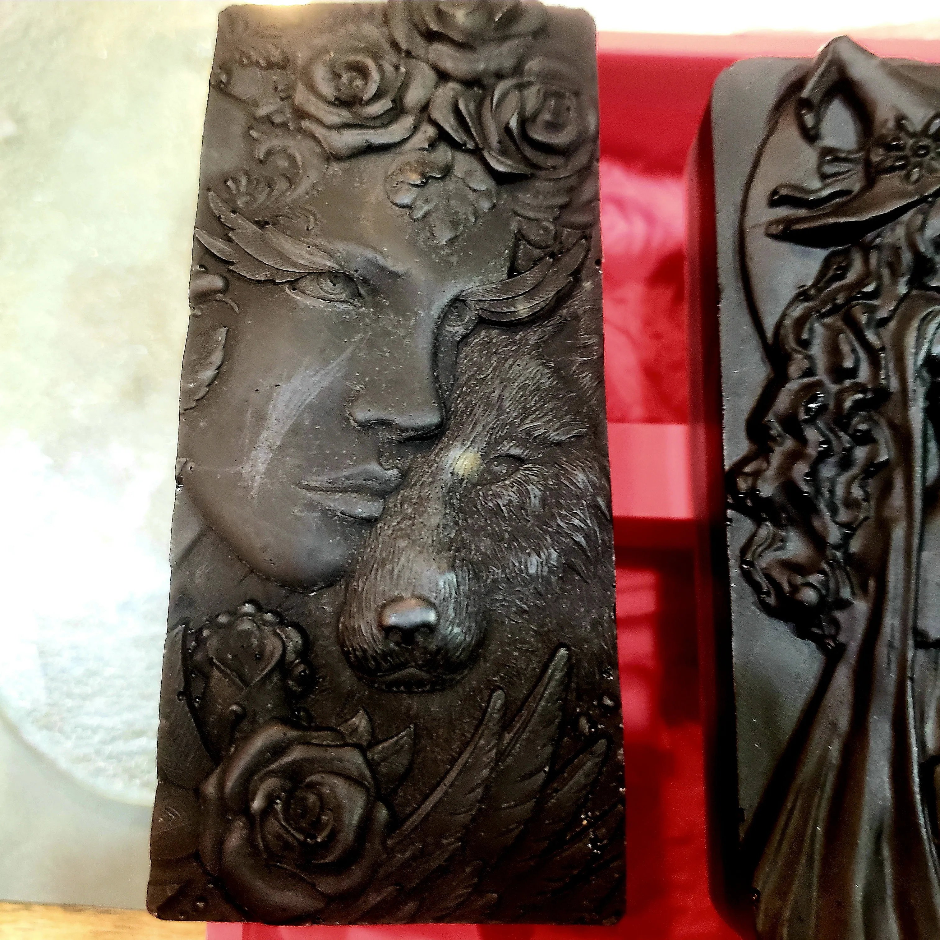 2pc Activated Charcoal Soaps Raw Infused  Honey-Tussah Silk & Shea Butter-Psoriasis,  Eczema & Acne