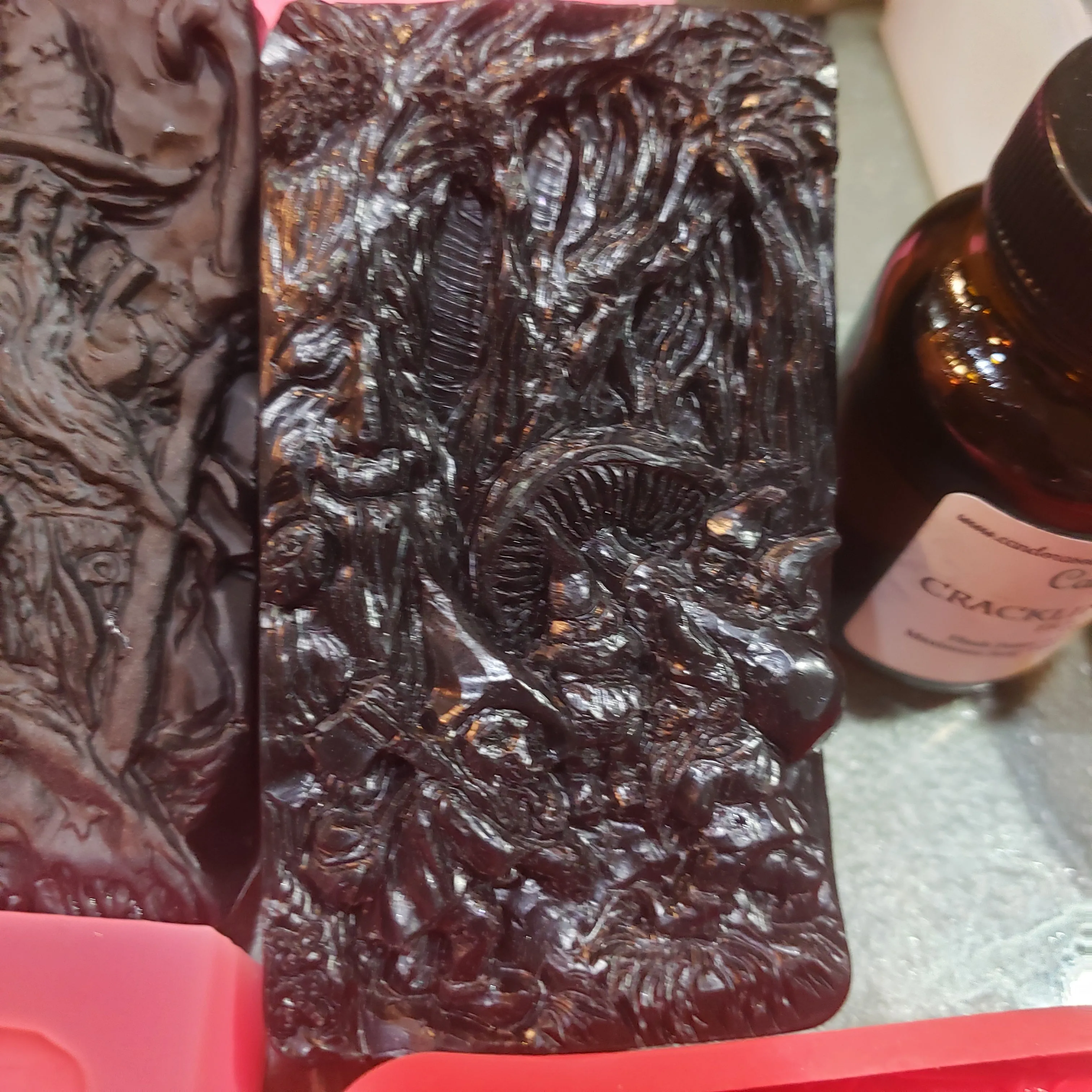 2pc Activated Charcoal Soaps Raw Infused  Honey-Tussah Silk & Shea Butter-Psoriasis,  Eczema & Acne