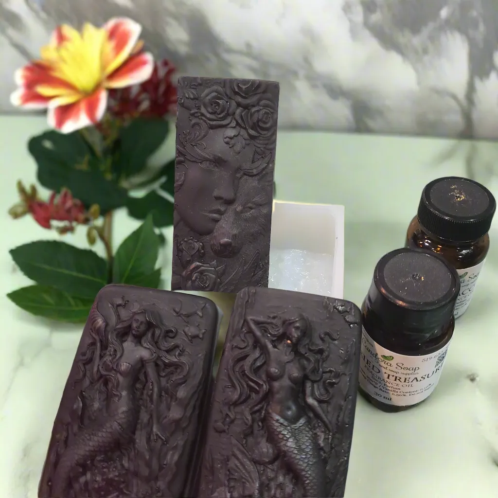 2pc Activated Charcoal Soaps Raw Infused  Honey-Tussah Silk & Shea Butter-Psoriasis,  Eczema & Acne