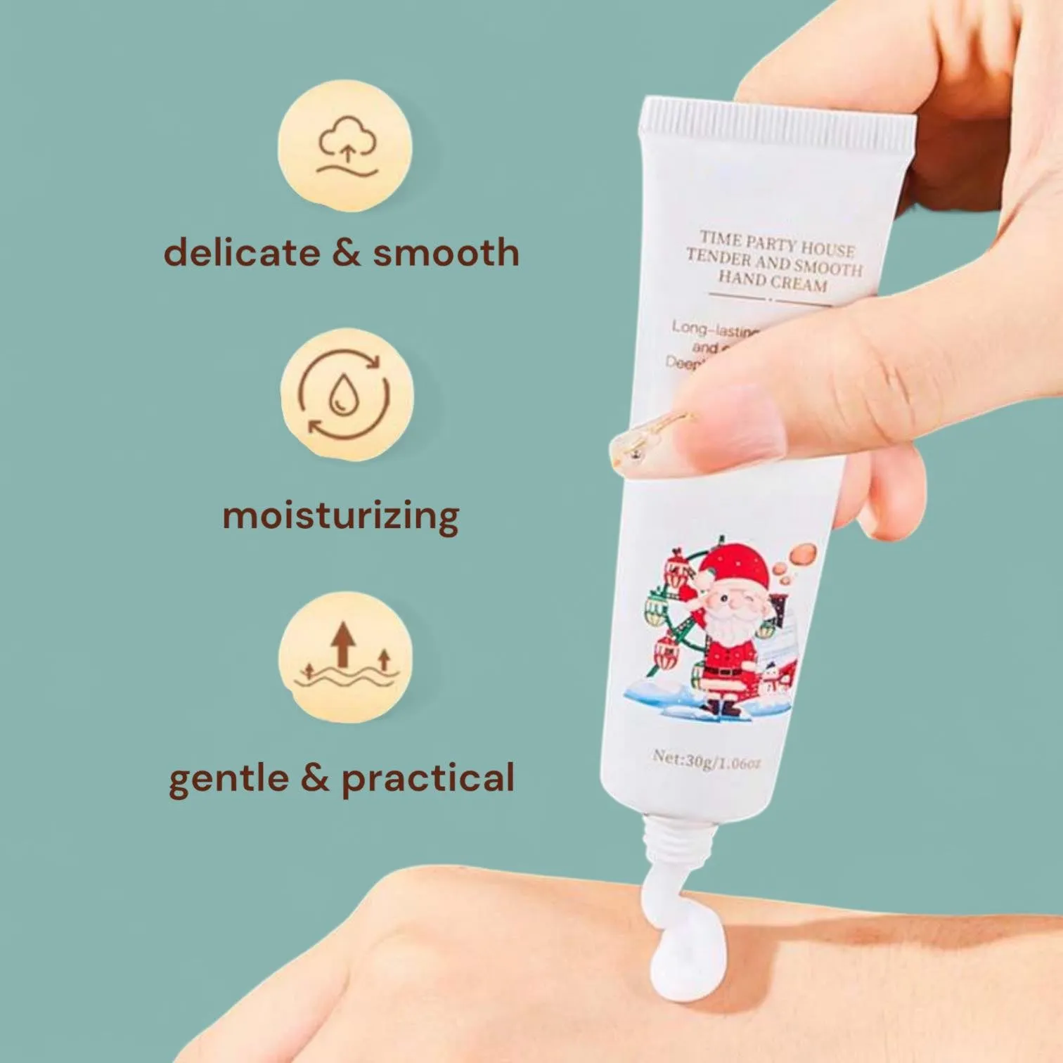 2SKN 5pc Set Christmas Holiday Theme Scent Hand Cream Gift