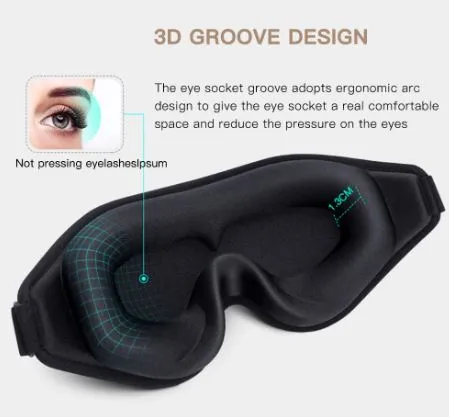 3D EYE SLEEP MASK FOR LASH EXTENSIONS GREY
