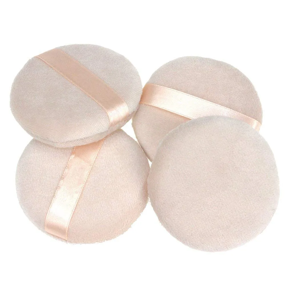 4 Pieces Powser Puff Foundation Makeup Tool for Foundation Powder/Loose Powder/Face Powder/Body Powder/Powder, 2.75 Inch