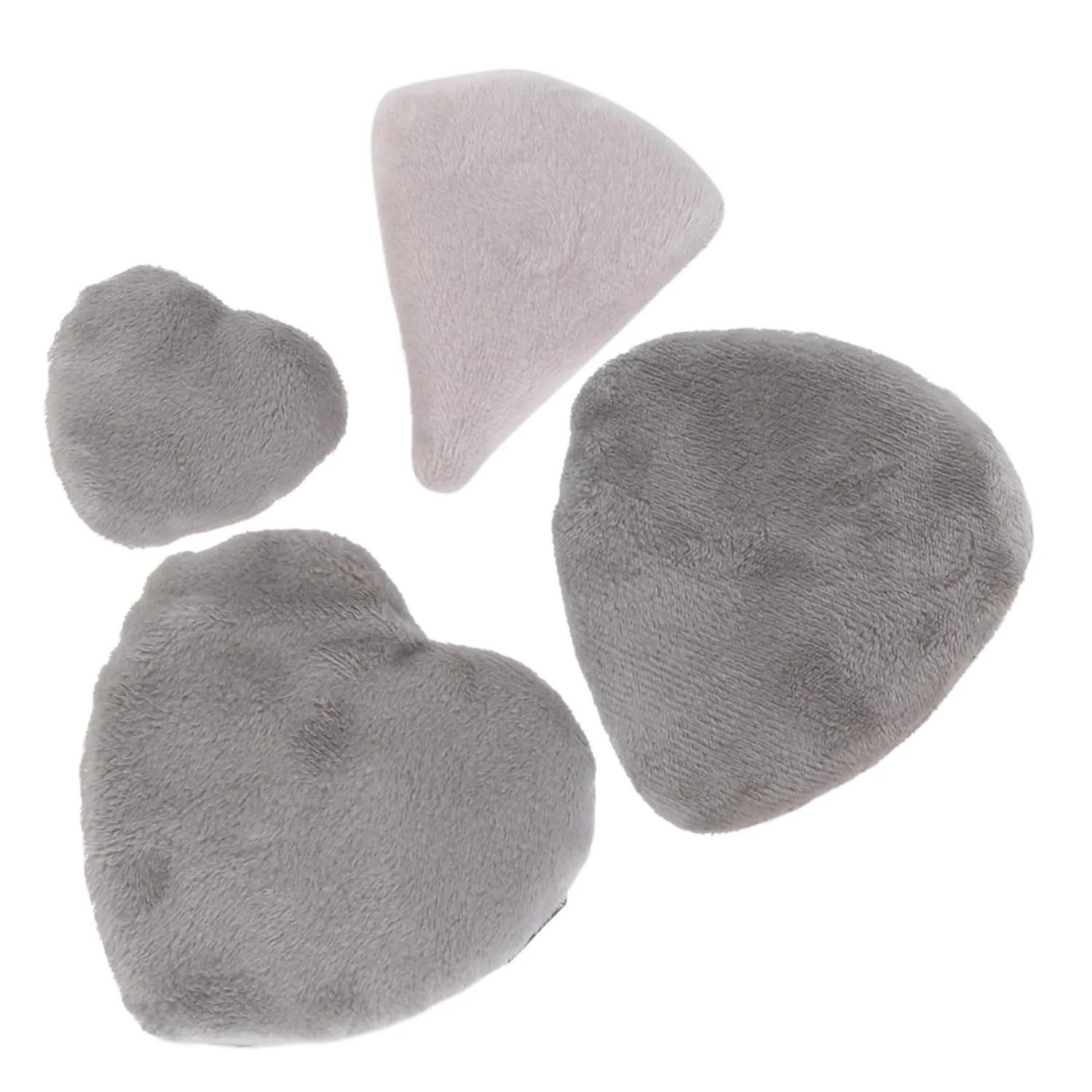 4Pcs Heart Shaped Makeup Puff High Density Powder for Loose Powder Blush and Foundation Application Soft Fluffy Skin Friendly Cosmetic Tools Gray