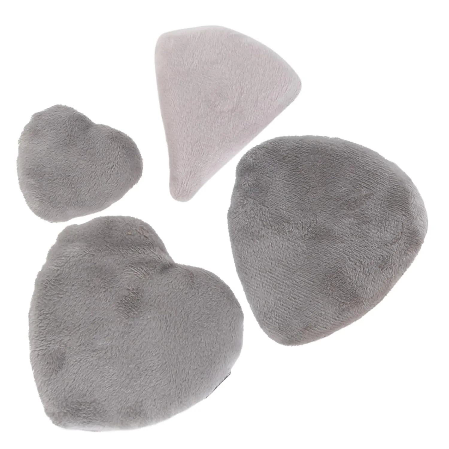 4Pcs Powder Puff Heart and Shapes Soft Makeup Applicators for Foundation Blush and Loose Powder Gray for Application
