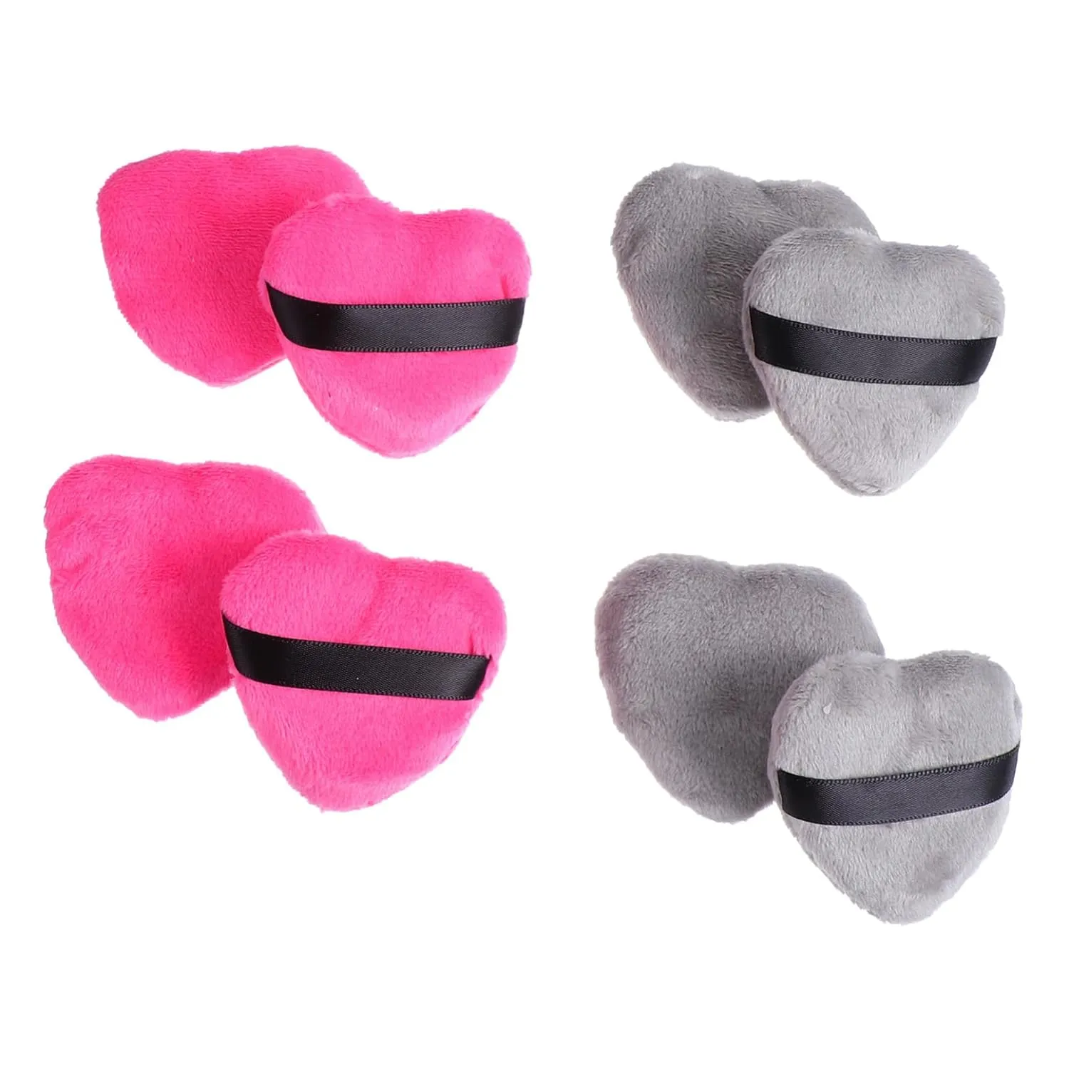 8Pcs Heart Shape Makeup Puff for Loose Powder Application Soft Washable and Reusable Face Makeup Tools for Finish and Easy Handling
