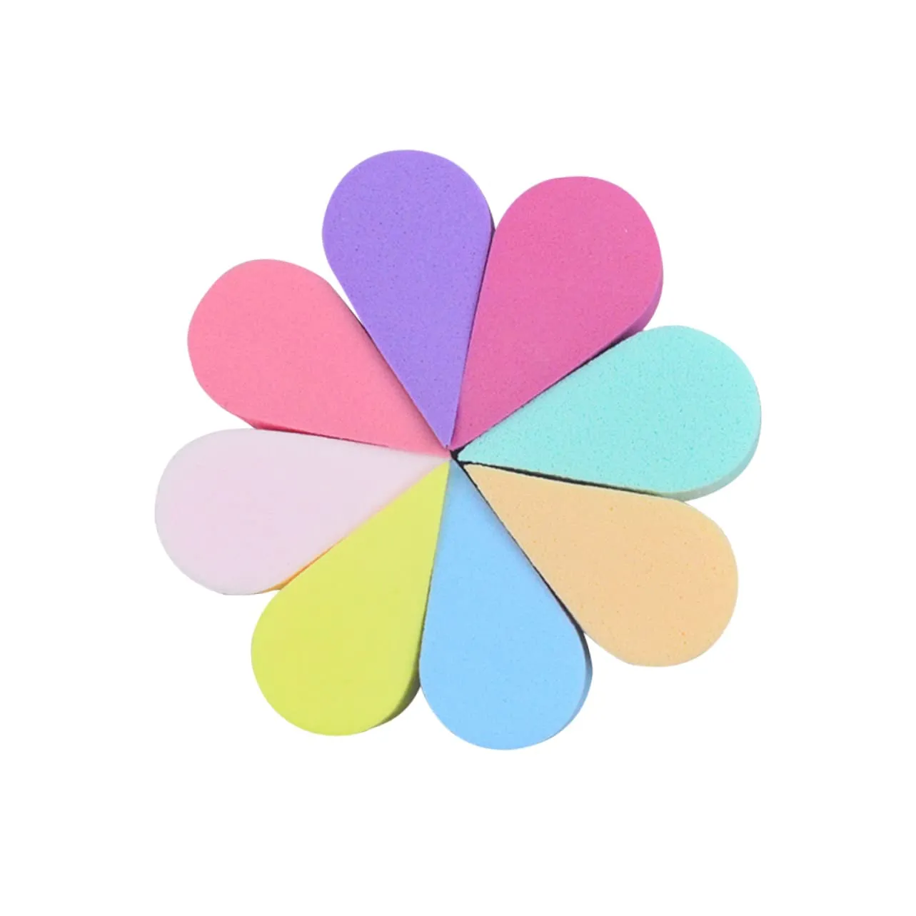 8pcs Petal-shaped Sponge Powder Puff Soft Facial Scrubber Skincare Removal Blending Sponge for Makeup Cotton Beauty Makeup Sponge Cleaner Wash Face Cleansing Cleaning Absorbent