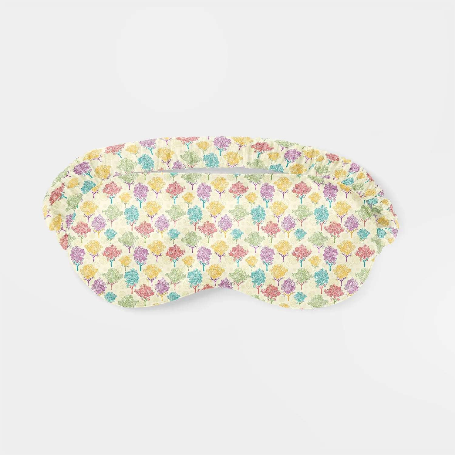 Abstract Trees Sleeping Eye Pad Blackout Eye Cover | Soft Anti-Allergic Eco-Friendly Natural Mulberry Silk Fabric