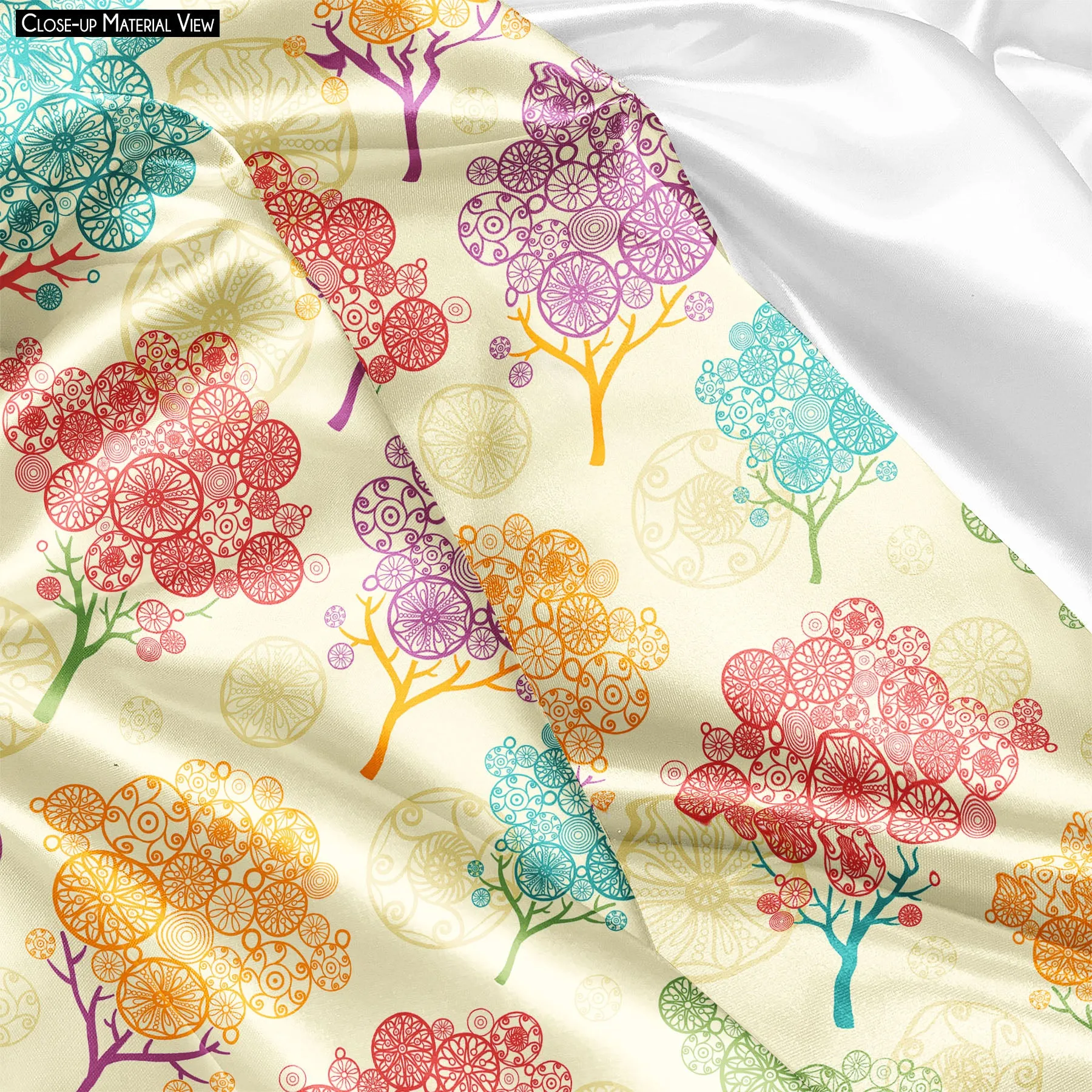 Abstract Trees Sleeping Eye Pad Blackout Eye Cover | Soft Anti-Allergic Eco-Friendly Natural Mulberry Silk Fabric
