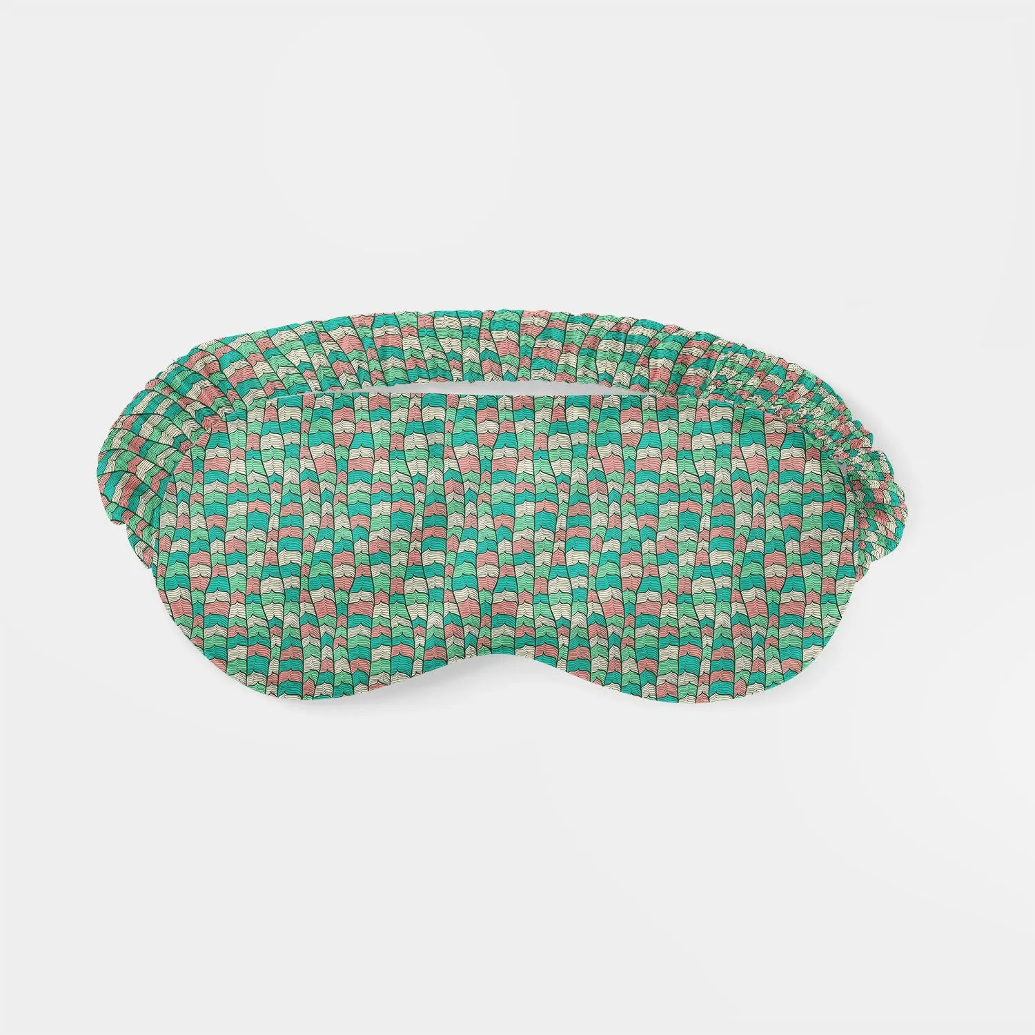 Abstract Waves Sleeping Eye Pad Blackout Eye Cover | Soft Anti-Allergic Eco-Friendly Natural Mulberry Silk Fabric
