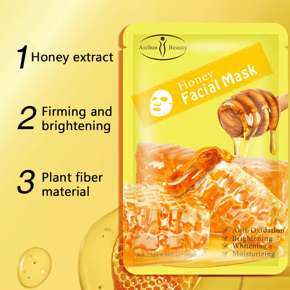 Aichun Beauty Honey Facial Mask - 3pcs