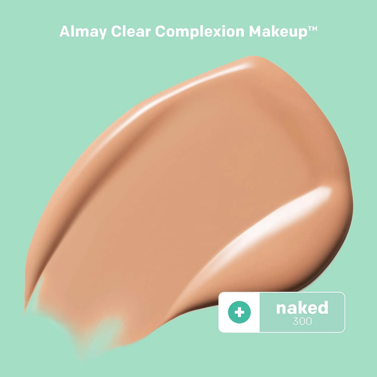 Almay Clear Complexion Acne Foundation Makeup with Salicylic Acid, Medium Coverage, Soft Matte Finish, Hypoallergenic, Cruelty- & Fragrance-Free, Dermatologist Tested, 300 Naked, 1 fl oz