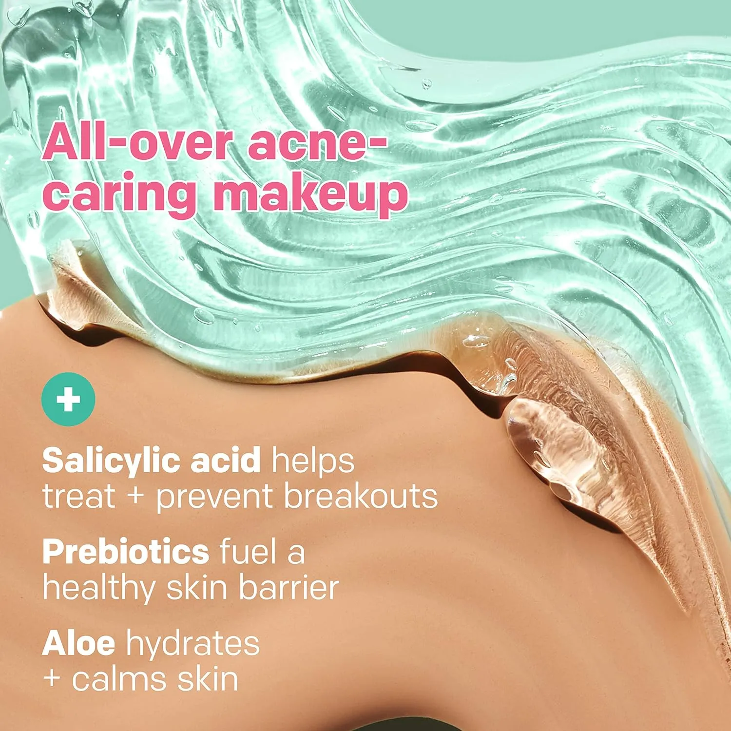 Almay Clear Complexion Acne Foundation Makeup with Salicylic Acid, Medium Coverage, Soft Matte Finish, Hypoallergenic, Cruelty- & Fragrance-Free, Dermatologist Tested, 300 Naked, 1 fl oz
