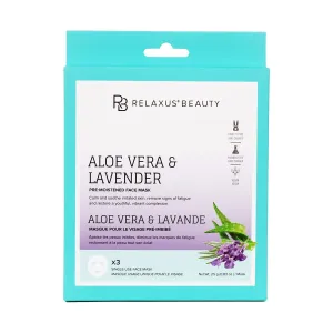 Aloe & Lavender Face Masks (3-Pack) - Displayer of 12