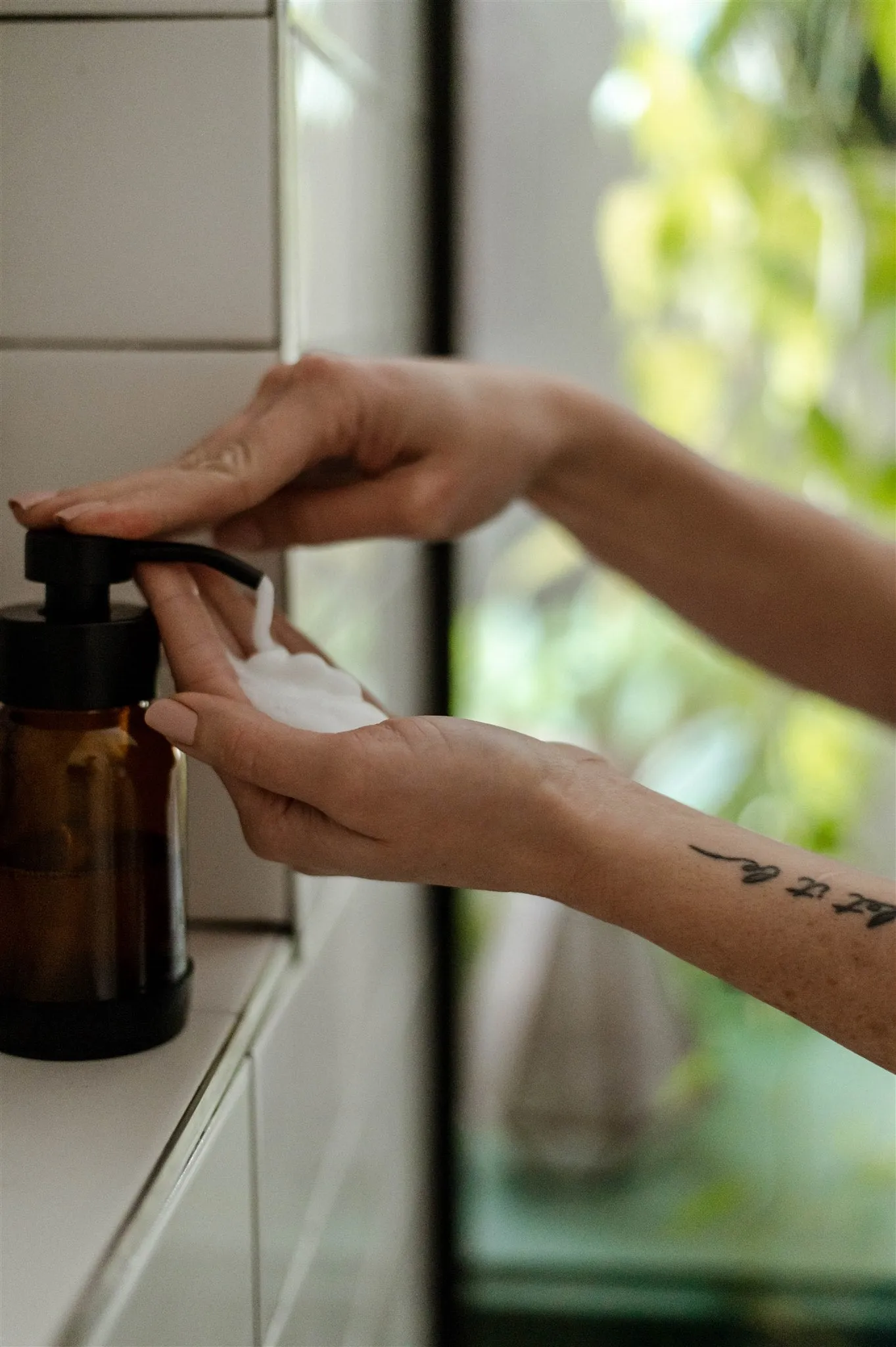 Amber Foaming Soap Dispenser