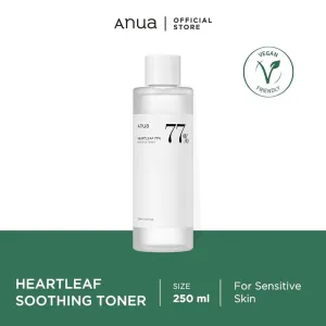 ANUA HEARTLEAF 77% SOOTHING TONER 250ML 아누아 어성초 77% 진정 토너 250ML