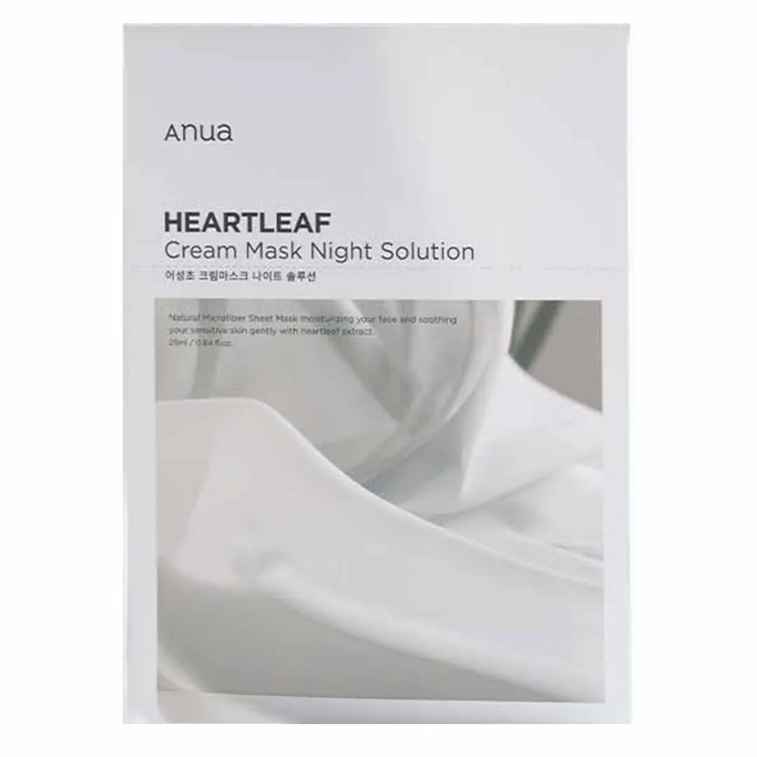 Anua Heartleaf Cream Mask Night Solution 10Ea
