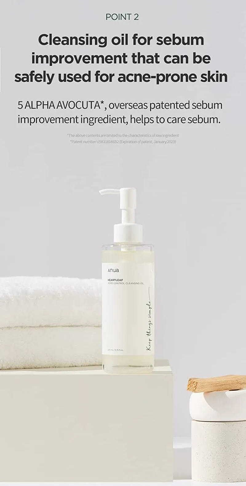 Anua Heartleaf Pore Control Cleansing Oil - Removes Makeup & Blackheads, Hypoallergenic - 6.76 fl oz