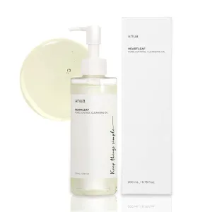 Anua Heartleaf Pore Control Cleansing Oil - Removes Makeup & Blackheads, Hypoallergenic - 6.76 fl oz