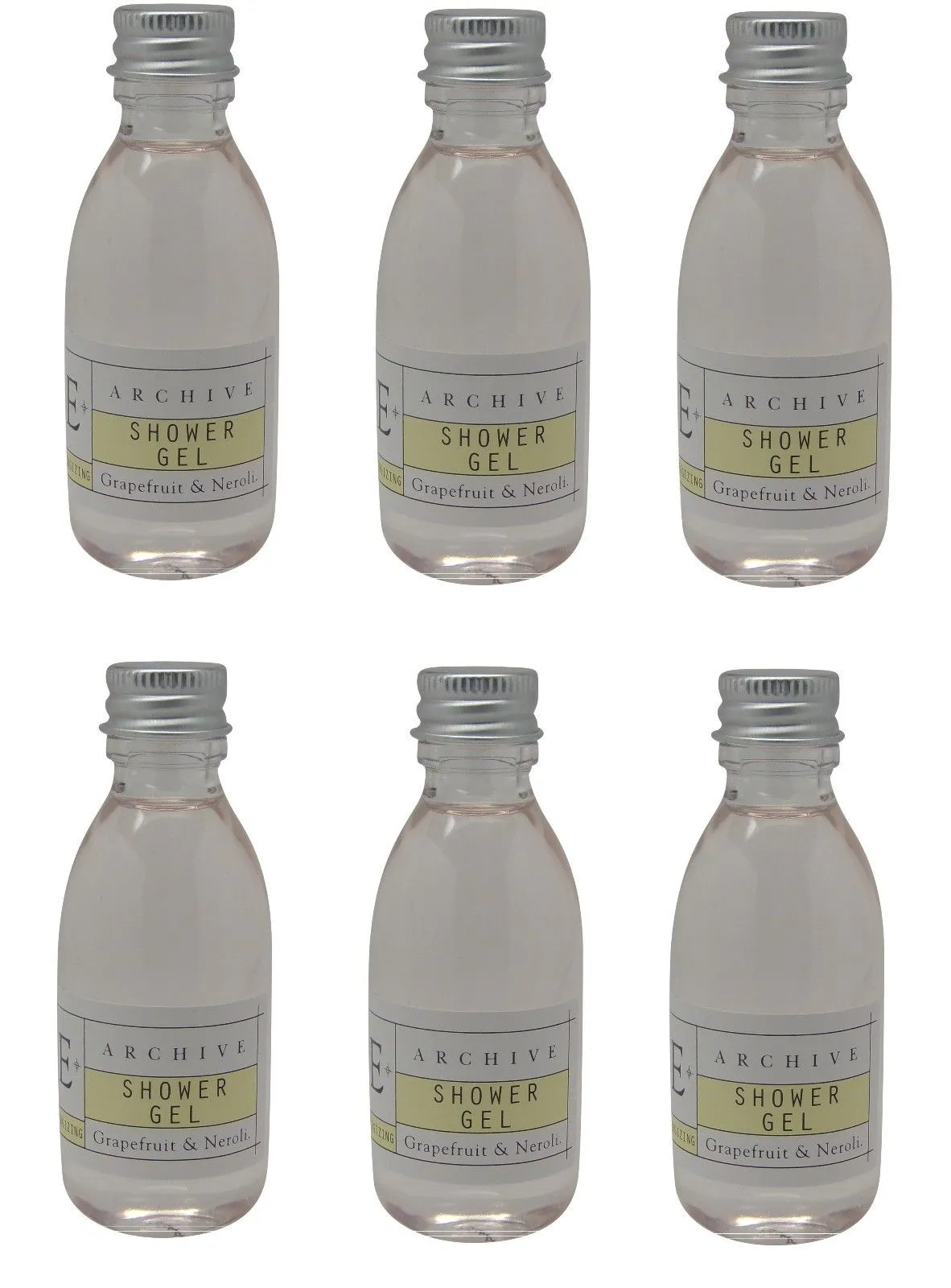 Archive Grapefruit & Neroli Energizing Shower Gel  Lot Of 6 Each 1.5oz Bottles