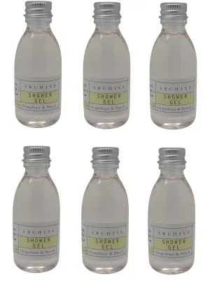 Archive Grapefruit & Neroli Energizing Shower Gel  Lot Of 6 Each 1.5oz Bottles