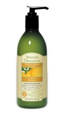 Avalon Organics Refreshing Lemon Scent Hand & Body Lotion For Women, For Normal To Dry Skin, Non GMO, 12 Ounces (Pack Of 1)