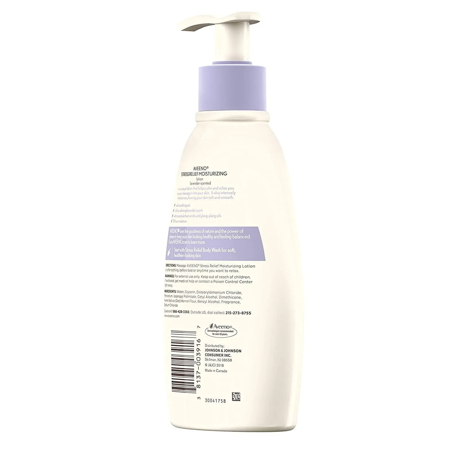 Aveeno Stress Relief Moisturizing Lotion with Lavender Scent, 12 fl. oz