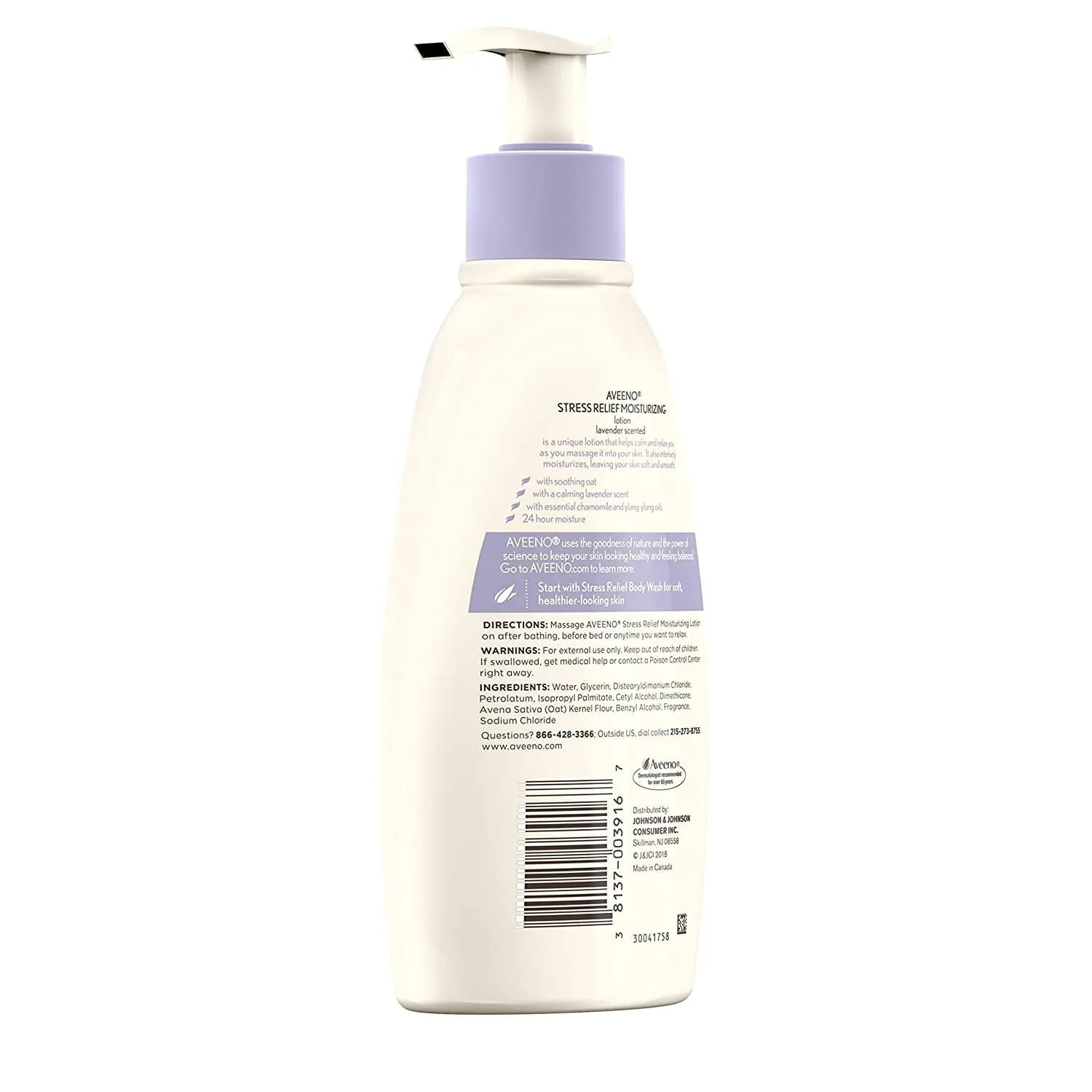 Aveeno Stress Relief Moisturizing Lotion with Lavender Scent, 12 fl. oz