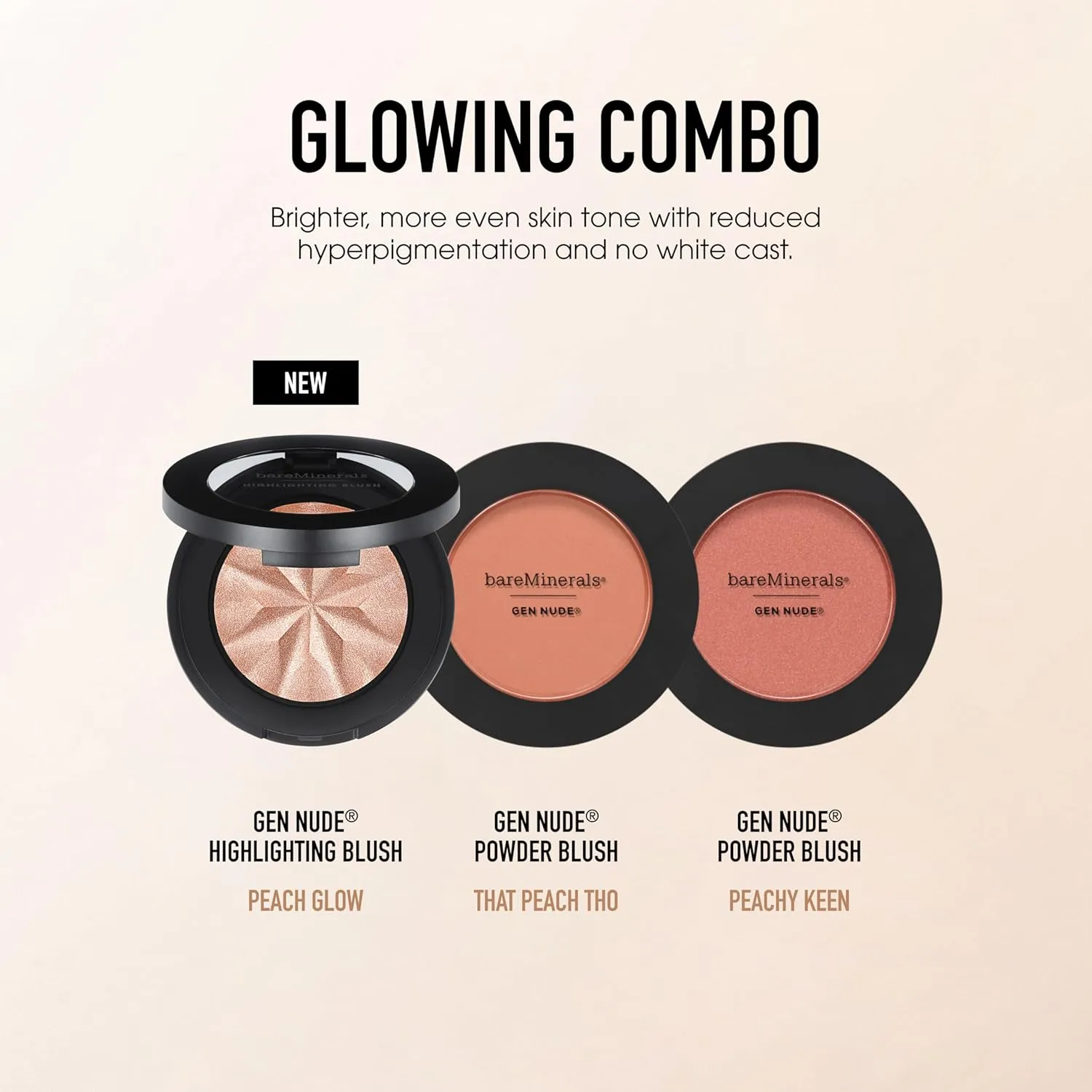 bareMinerals Gen Nude Powder Blush, Mineral-Based Pressed Powder Blush