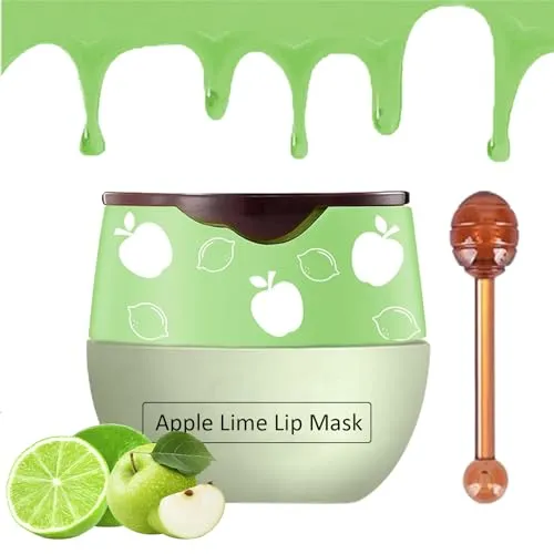 Bee Lip Balm Honey Pot, 2 PCS Strawberry & Honey Hydrating Prevention Dry and Cracked Lip Scrubs Exfoliator, Propolis Moisturizing Lip Sleep Mask Reduces Lip Lines, Lip Exfoliating Honey Bee Lip Mask