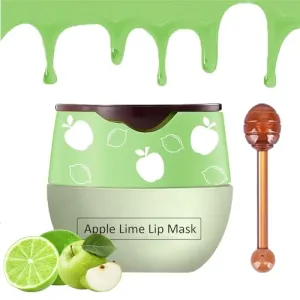 Bee Lip Balm Honey Pot, 2 PCS Strawberry & Honey Hydrating Prevention Dry and Cracked Lip Scrubs Exfoliator, Propolis Moisturizing Lip Sleep Mask Reduces Lip Lines, Lip Exfoliating Honey Bee Lip Mask