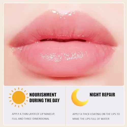 Bee Lip Balm Honey Pot, 2 PCS Strawberry & Honey Hydrating Prevention Dry and Cracked Lip Scrubs Exfoliator, Propolis Moisturizing Lip Sleep Mask Reduces Lip Lines, Lip Exfoliating Honey Bee Lip Mask