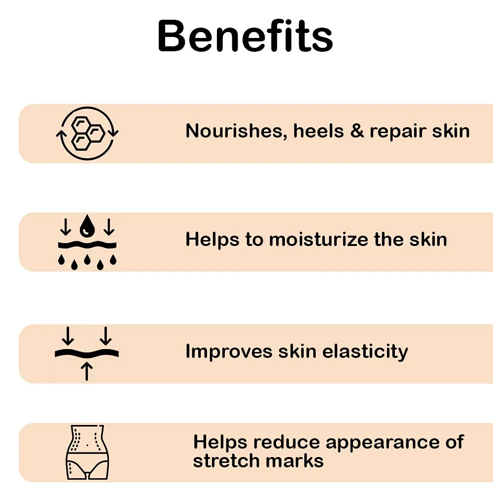 Blue Nectar Stretch Mark Cream, Moisturizing Body Lotion (Deep Hydration) with Natural Cocoa Butter, Shea Butter and Uplifting Rose (12 Herbs, 6.76 fl oz)