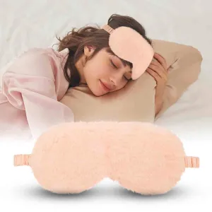 Blush Fur Satin Sleeping Mask