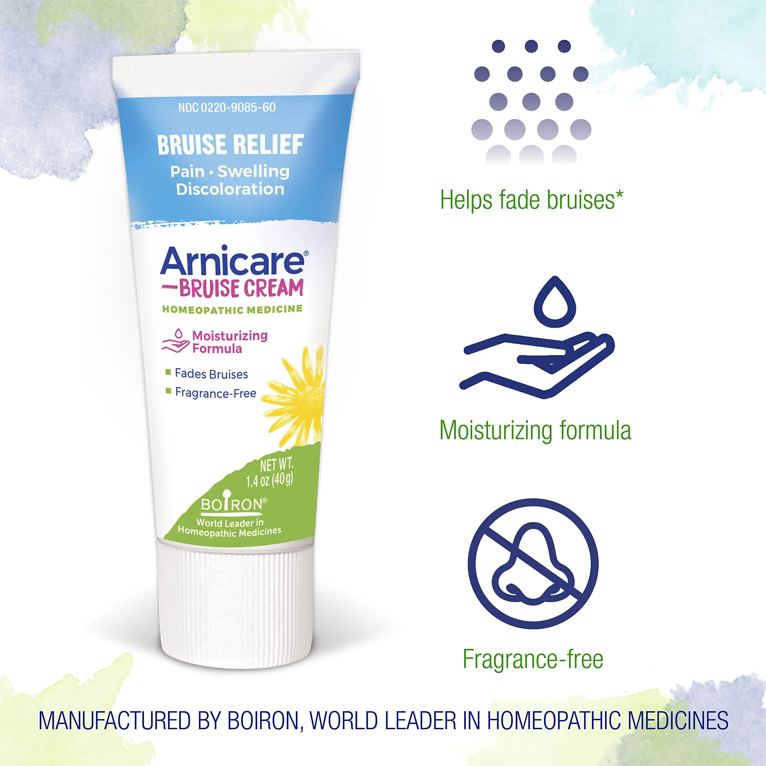 Boiron Arnicare Bruise Cream for Pain Relief from Bruising and Swelling or Discoloration from Injury - 1.4 oz(Pack of 1)