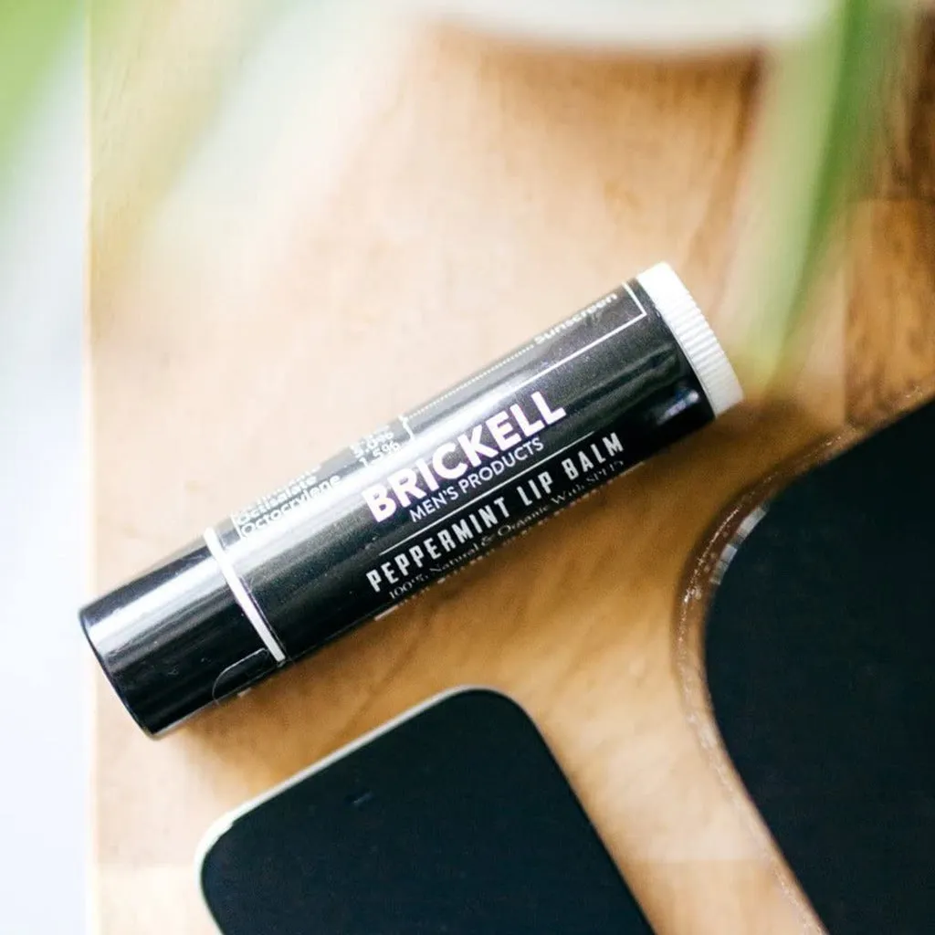 BRICKELL Men's Peppermint Lip Balm