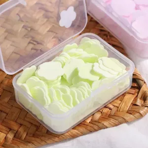 Brief Case Paper Soap, Mini Scented Disinfecting Paper Soap Petals, Portable Hand Wash Soap Papers, Washing Hand Bath Travel Small Soap