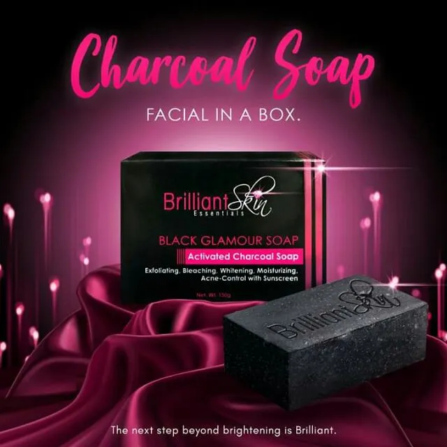 Brilliant Skin Essentials Black Glamour Soap Activated Charcoal Soap