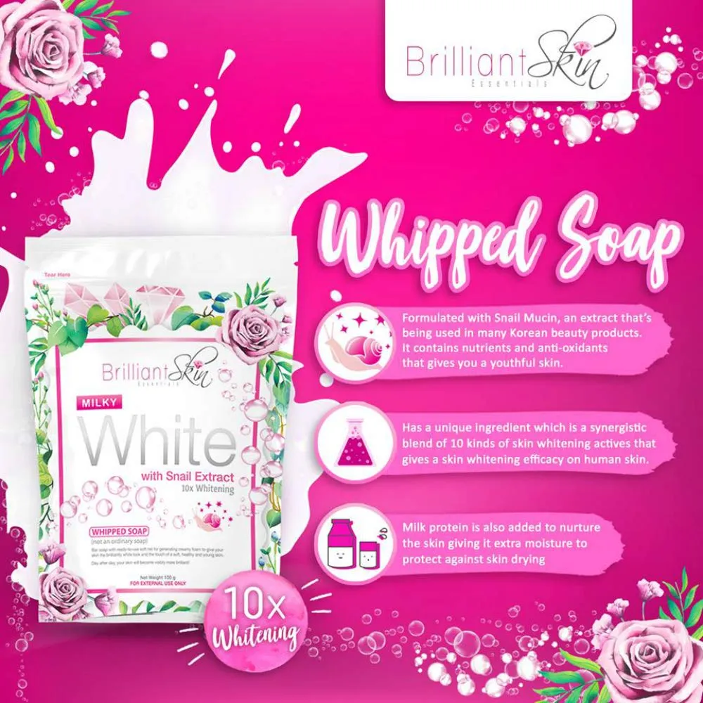 Brilliant Skin Essentials Milky White with Snail Extract 10x Whitening soap