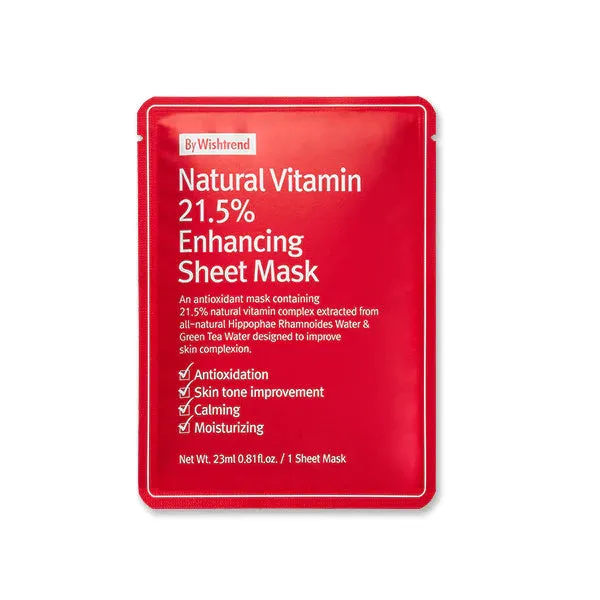 BY WISHTREND natural vitamin 21.5% enhancing sheet mask