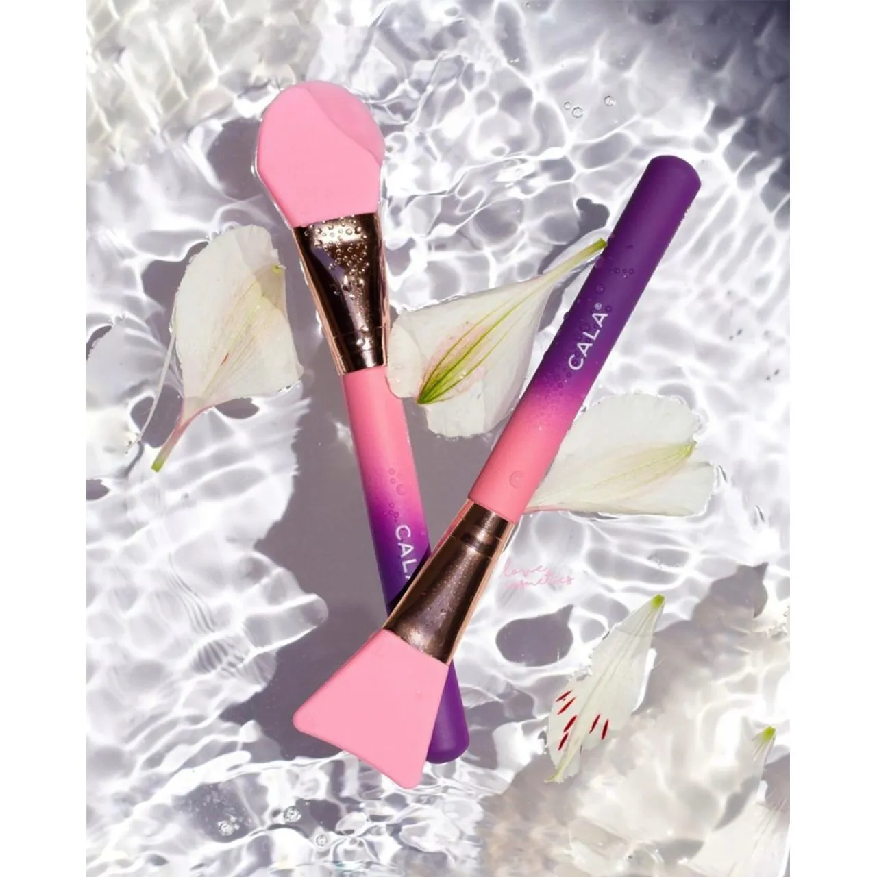 Cala Silicone Facial Mask Brush: Pink (2pc)