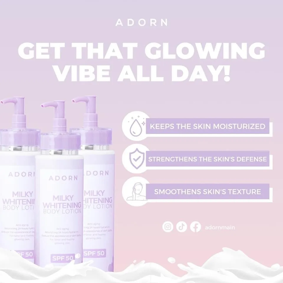 Calm Skin Adorn - Milky Whitening Body Lotion SPF 50 - 200 ml