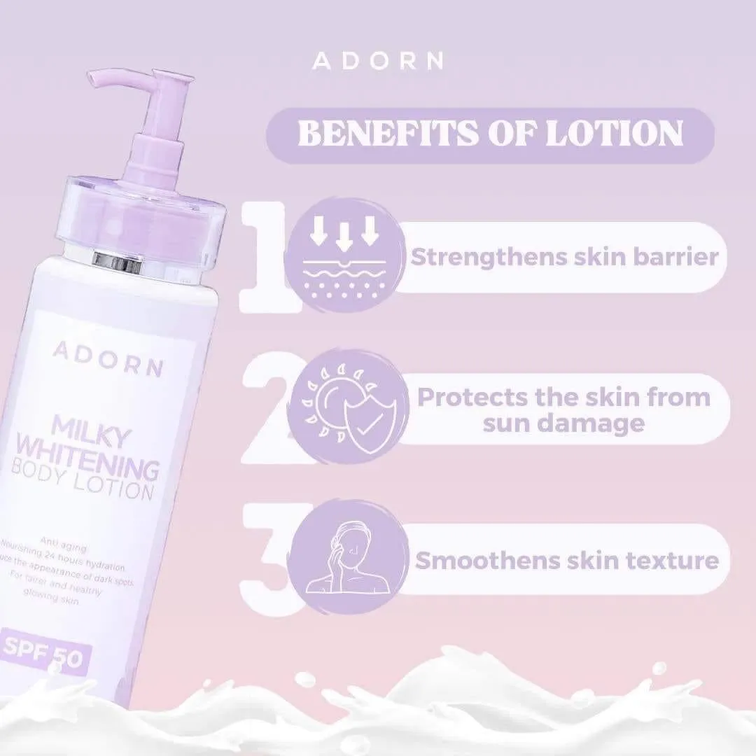 Calm Skin Adorn - Milky Whitening Body Lotion SPF 50 - 200 ml