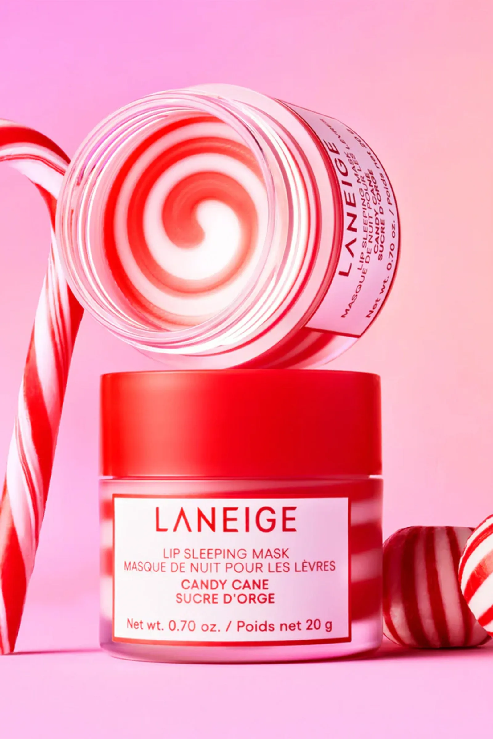 Candy Cane Swirl Lip Sleeping Mask