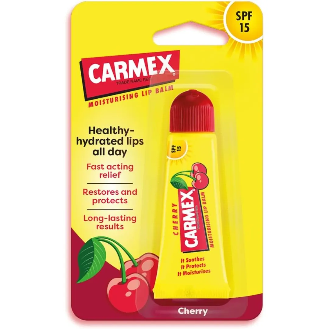 Carmex Spf15 Cherry Moisturising Lip Balm, 10g (T)