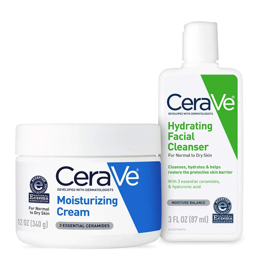 CeraVe Moisturizing Cream Body and Face Moisturizer for Dry Skin with Hyaluronic Acid and Ceramides
