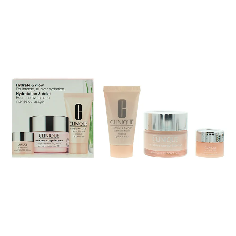 Clinique Moisture Surge Intense 3 Piece Gift Set: 72h Hydro-Relief Cream 50ml -