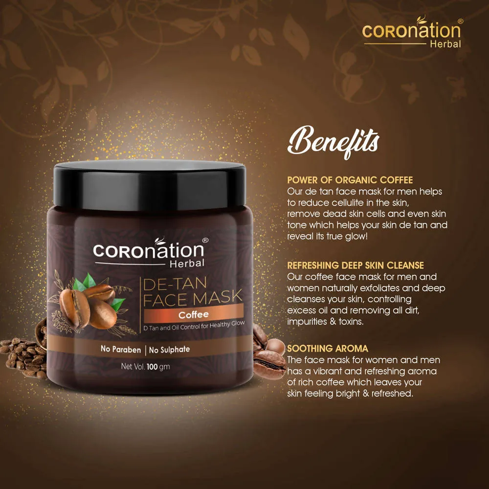 Coronation Herbal Coffee De-Tan Face Mask